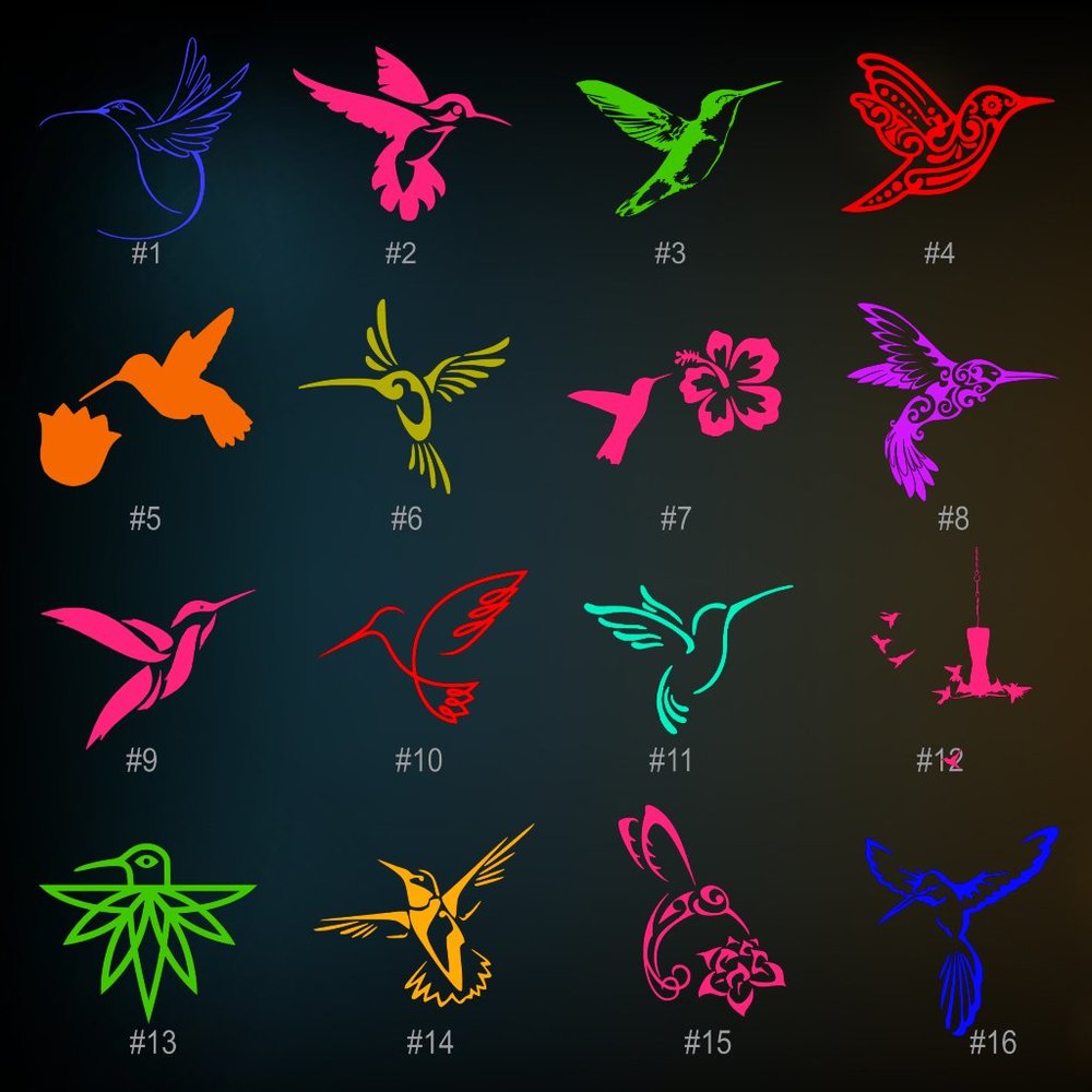HUMMINGBIRD VINYL DECAL - 5-6"